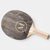 Raquette De Ping Pong Monogramme de planches usées (Côté)