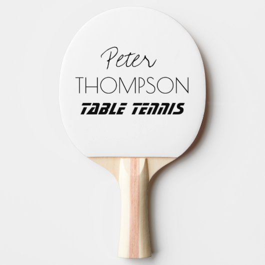 Raquette De Ping Pong Monogramme de tennis de table blanc (Devant)