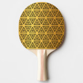 Raquette De Ping Pong Monogramme d'élégance d'or (Devant)