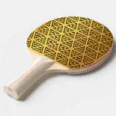 Raquette De Ping Pong Monogramme d'élégance d'or (Devant Angle)