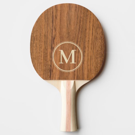 Raquette De Ping Pong Monogramme d'orme en bois (Dos)