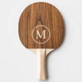 Raquette De Ping Pong Monogramme d'orme en bois (Devant)