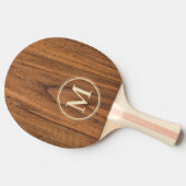 Raquette De Ping Pong Monogramme d'orme en bois (Côté)