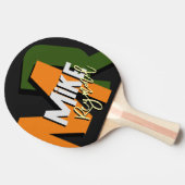 Raquette De Ping Pong Monogramme du joueur de tennis de table cool (Côté)