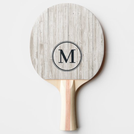 Raquette De Ping Pong Monogramme en Bois Blanchi (Dos)
