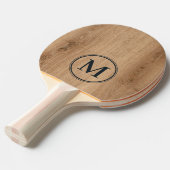 Raquette De Ping Pong Monogramme en bois de teck clair (Devant Angle)