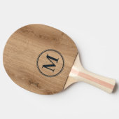Raquette De Ping Pong Monogramme en bois de teck clair (Côté)