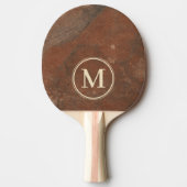 Raquette De Ping Pong Monogramme en grès brun (Devant)