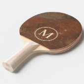 Raquette De Ping Pong Monogramme en grès brun (Devant Angle)