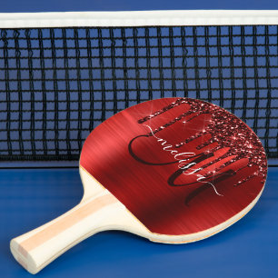 Raquette De Ping Pong Monogramme en métal brosse à Parties scintillant