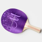 Raquette De Ping Pong Monogramme en métal brosse à Parties scintillant à (Côté)