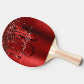 Raquette De Ping Pong Monogramme en métal brosse à Parties scintillant r (Côté)