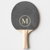 Raquette De Ping Pong Monogramme en Pierre d'Ardoise Foncée (Devant)