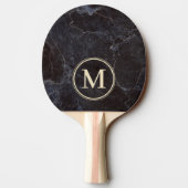 Raquette De Ping Pong Monogramme en Pierre Sombre Modeste (Dos)