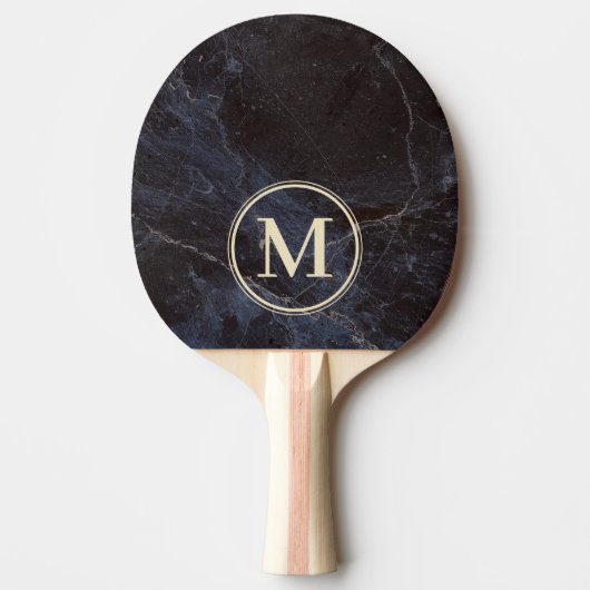 Raquette De Ping Pong Monogramme en Pierre Sombre Modeste (Devant)