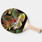Raquette De Ping Pong Monogramme et nom de la fleur (Côté)