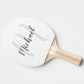Raquette De Ping Pong Monogramme et nom personnalisés (Côté)