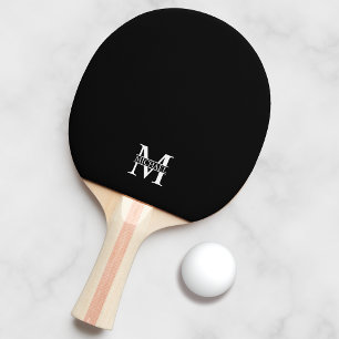 Raquette De Ping Pong Monogramme et nom personnalisés