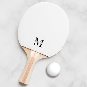 Raquette De Ping Pong Monogramme et nom personnalisés