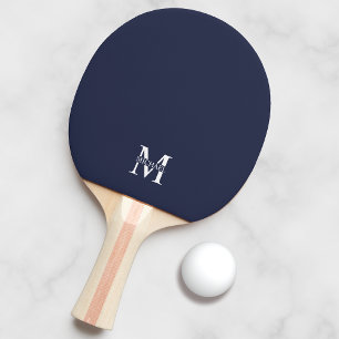 Raquette De Ping Pong Monogramme et nom personnalisés