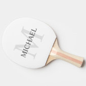 Raquette De Ping Pong Monogramme et nom personnalisés classiques (Côté)