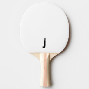 Raquette De Ping Pong Monogramme et nom personnalisés gras modernes