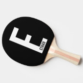 Raquette De Ping Pong Monogramme et nom personnalisés modernes (Côté)