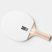 Raquette De Ping Pong Monogramme et nom personnalisés modernes (Côté)