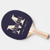 Raquette De Ping Pong Monogramme et nom superposé Midnight Ocean (Côté)