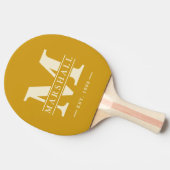 Raquette De Ping Pong Monogramme et nom superposition Golden Ochre (Côté)