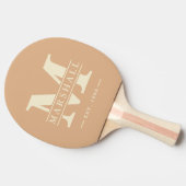 Raquette De Ping Pong Monogramme et nom superposition Pêche Kiss (Côté)