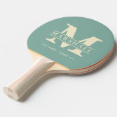 Raquette De Ping Pong Monogramme et nom superposition Polo Aqua Reef (Devant Angle)
