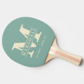 Raquette De Ping Pong Monogramme et nom superposition Polo Aqua Reef (Côté)