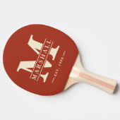 Raquette De Ping Pong Monogramme et nom superposition Polo Burnt Sienna (Côté)