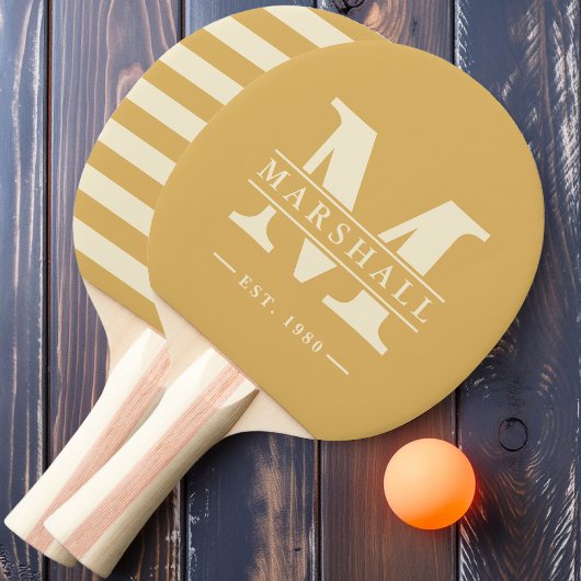 Raquette De Ping Pong Monogramme et nom superposition Polo Sand Sunrise
