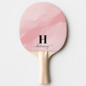 Raquette De Ping Pong Monogramme Féminin Rose Fardé (Devant)