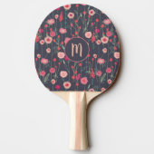 Raquette De Ping Pong Monogramme floral foncé (Dos)
