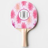 Raquette De Ping Pong Monogramme floral rose (Devant)