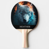 Raquette De Ping Pong Monogramme Imaginaire loup magique (Devant)