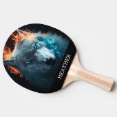 Raquette De Ping Pong Monogramme Imaginaire loup magique (Côté)