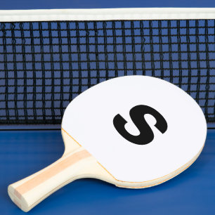 Raquette De Ping Pong Monogramme initial blanc