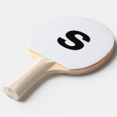 Raquette De Ping Pong Monogramme initial blanc (Devant Angle)