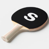 Raquette De Ping Pong Monogramme initial noir (Devant Angle)