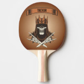 Raquette De Ping Pong Monogramme King du crâne (Devant)