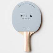 Raquette De Ping Pong Monogramme Mariage Date Rien ne peut nous arrêter  (Dos)