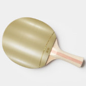 Raquette De Ping Pong Monogramme minimal en or métallique (Côté)
