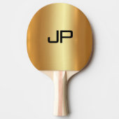Raquette De Ping Pong Monogramme Modèle Glamour or (Devant)