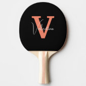 Raquette De Ping Pong monogramme moderne simple classique (Devant)