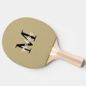 Raquette De Ping Pong Monogramme Moderne Tan Sable Noir (Côté)