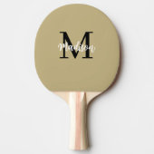 Raquette De Ping Pong Monogramme Moderne Tan Sable Noir (Devant)